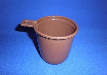 Фото Пластиковая одноразовая чашка кофейная 200мл, коричневая