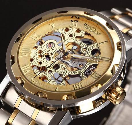 Фото Мужские часы скелетоны Winner. Модель Luxury
