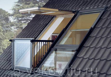 Фото Мансардное окно-балкон Cabrio