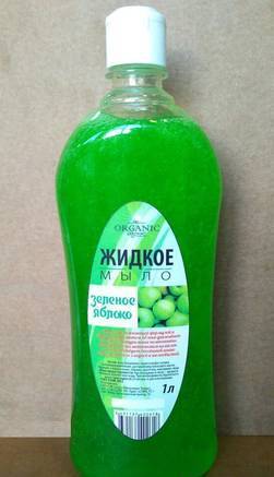 Фото Жидкое мыло "Organic" Зеленое яблоко 1 л.