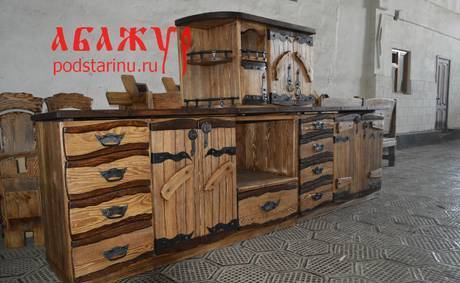 Фото Деревянная мебель для кухни "Абажур".