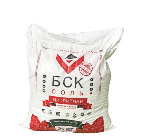 Фото Нитритная соль БСК 0.6% для мясопереработки, 25 кг