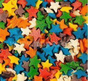 Фото Посыпка для мороженого и десертов Звезды разноцветные, 750г