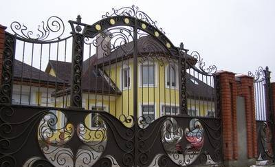 Фото Ворота кованые, ворота сварные, ворота калитка из профлиста.