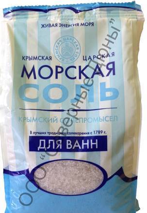 Фото Крымская морская соль для ванн (1 кг.)
