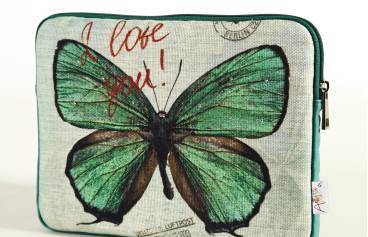 Фото Чехол для планшета и нетбука 10"Зеленая бабочка"