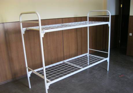 Фото Арт-011 кровать металлическая двухъярусная для рабочих