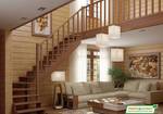 фото Готовые межэтажные деревянные лестницы для дома.