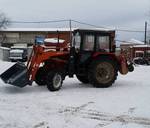 фото Уборка снега трактором МТЗ