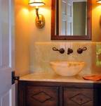 фото Столешница для ванной из желтого мрамора Краснодар и Адыгея