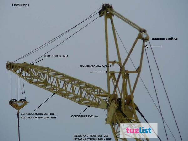 Фото Комплектующие стрелового оборудования крана КС-8165