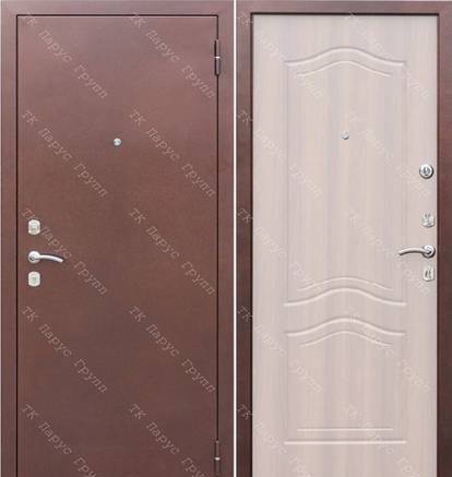 Фото Входная металлическая дверь Гарда 1512 Беленый дуб