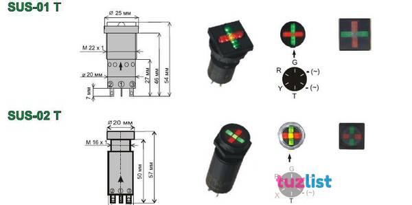 Фото Указатель состояния со вставленным тестом SUS-01 Т, SUS-02 Т