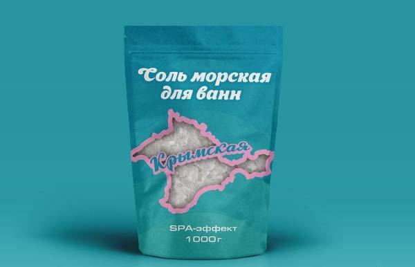 Фото Морская розовая крымская соль