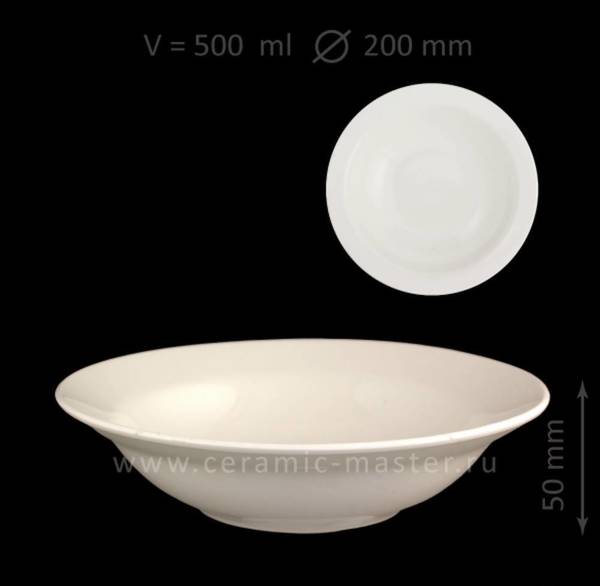 Фото Миска (тарелка глубокая) керамическая большого объема
