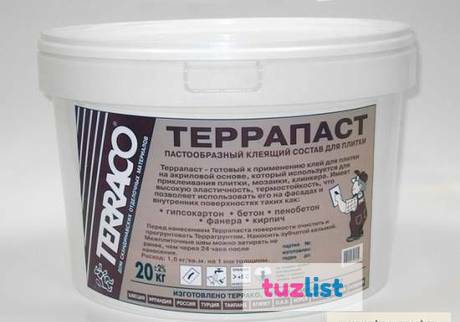 Фото Клей для плитки Terraco Terrapaste (Террапаст)