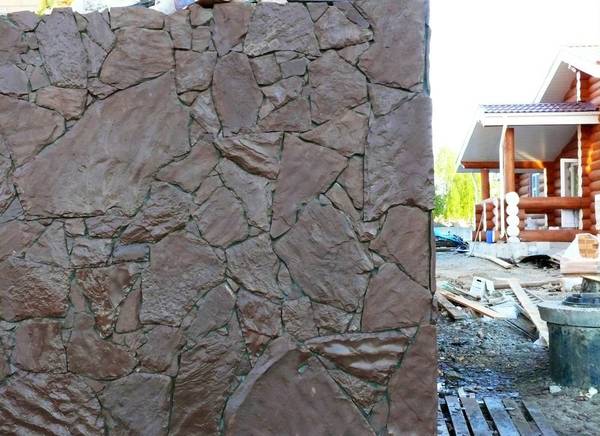 Фото Песчаник фасадный камень- Шоколадный