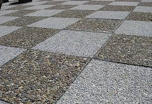Фото Тротуарная плитка по технологии мытый бетон