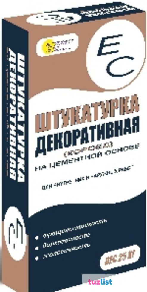 Фото ЕС-короед декоративная штукатурка (белая) 2,5-3мм, 25кг