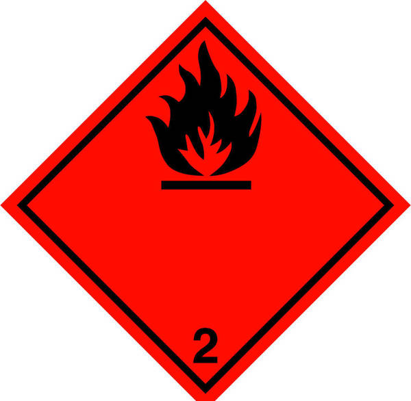 Фото Знак "Класс 2. Легковоспламеняющиеся газы"