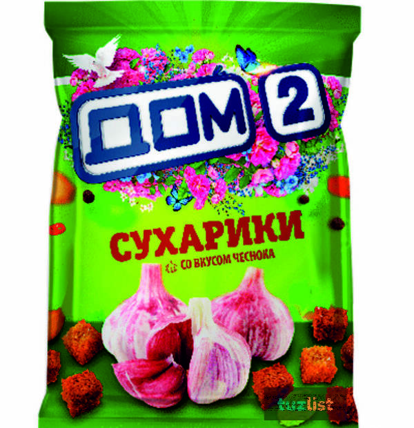 Фото Сухарики ТМ "ДОМ-2" со вкусом чеснока, 40г