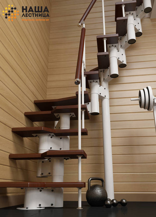 Фото Модульная лестница со ступенями утиный шаг