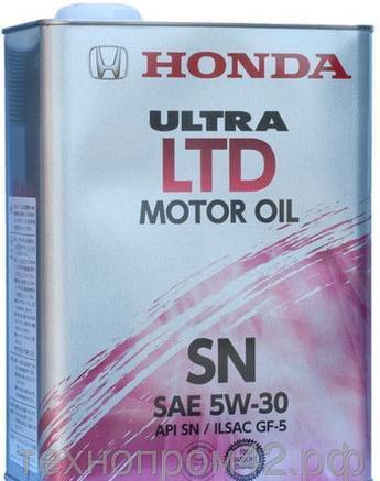 Фото Моторное масло "Honda" ULTRA LTD 5W30 SN (4л.)