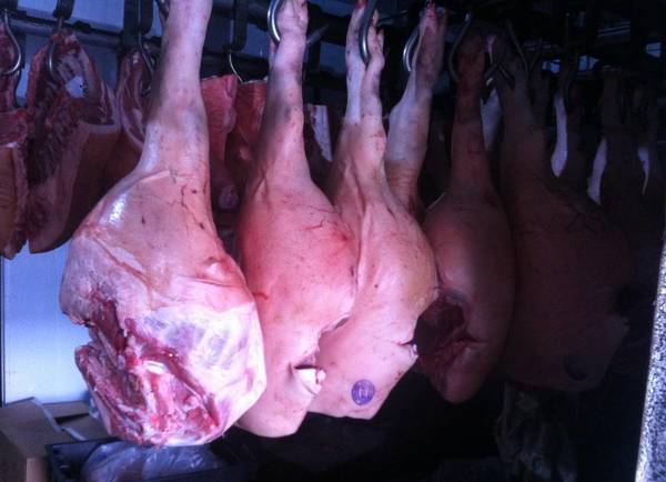 Фото Свиная корейка на кости-160р/кг, свинина в отрубах, полутуши