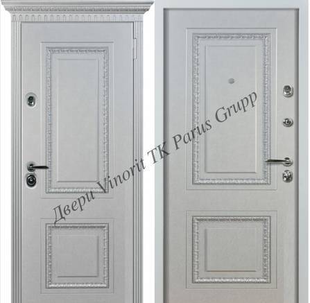 Фото Входные двери с Винорит панелями Белого цвета