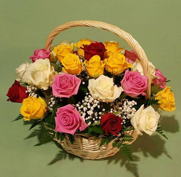 Фото Подарочные корзиночки с цветами