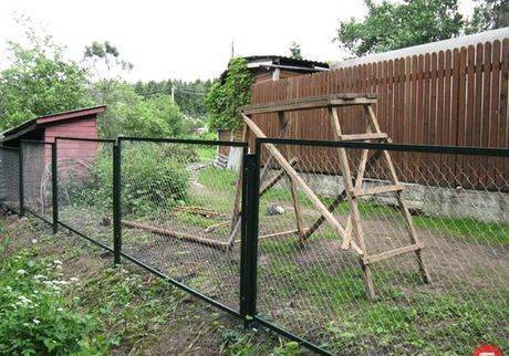 Фото Забор из сетки рабицы