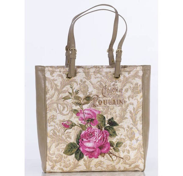 Фото Женская сумка из гобелена со стразами "Роза"