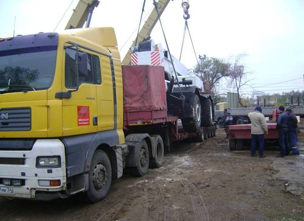 Фото Перевозки негабаритных грузов до 95т, аренда автокрана 80 тн