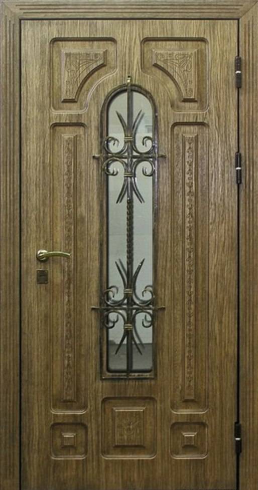 Фото Входная стальная дверь с корабельной фанеры