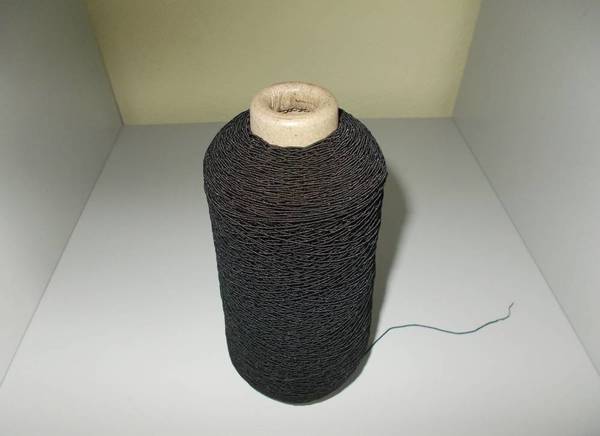 Фото Латексная нить для производства перчаток чёрная