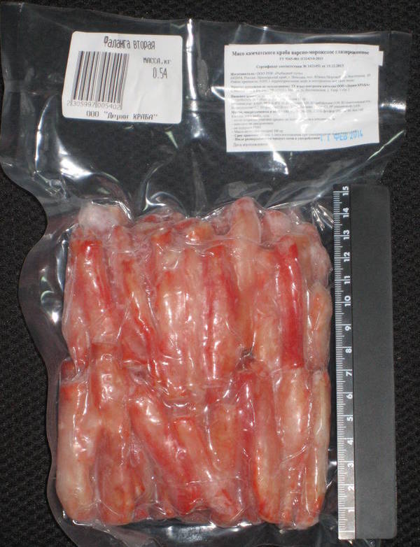 Фото Мясо камчатского краба (фаланга 6-8 см)