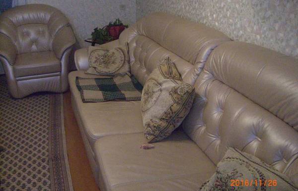 Фото Диван кровать кресло кожа