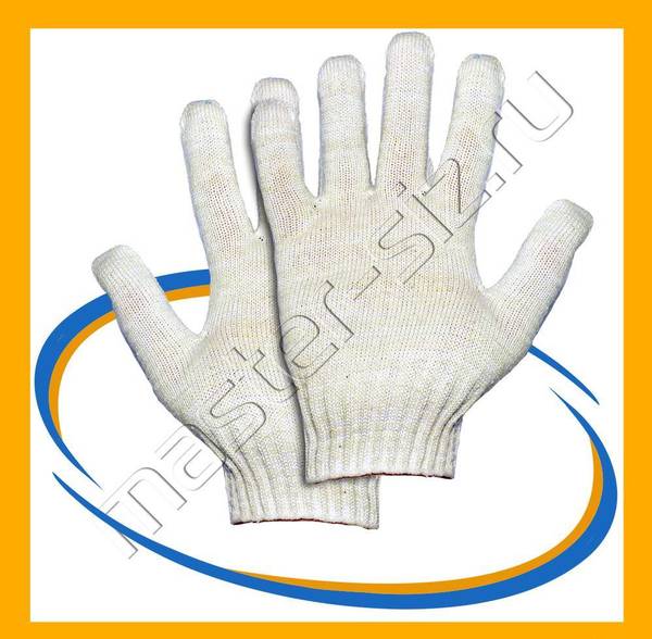 Фото Рабочие перчатки без ПВХ покрытия 3 нити