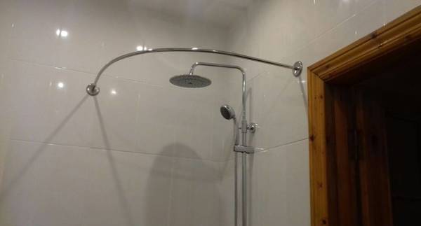 Фото Карнизы для штор в ванную из полированной нержавеющей стали