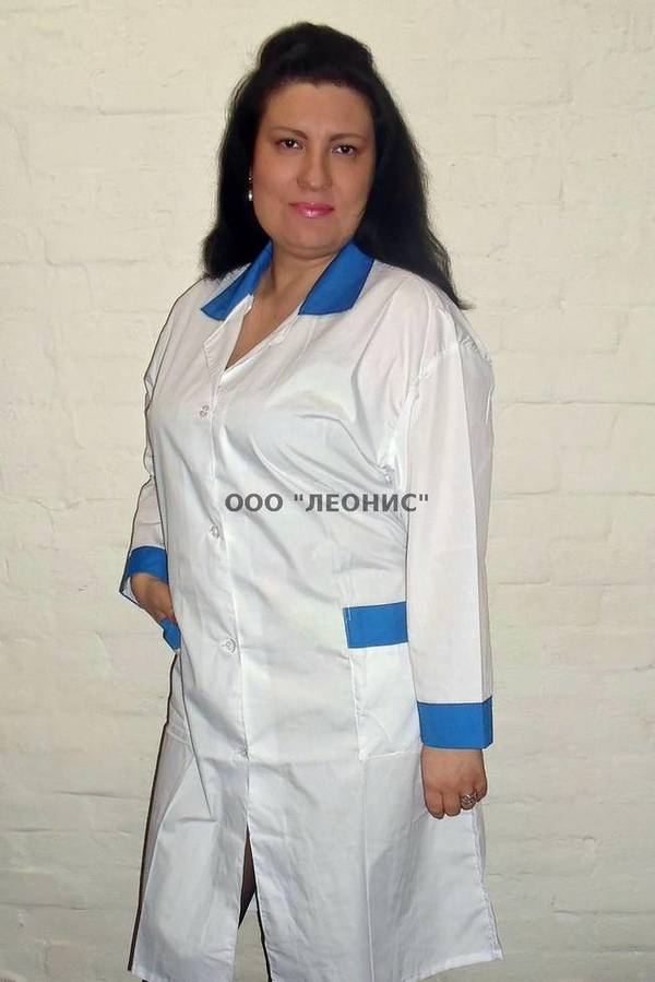 Фото Халат рабочий женский с отделкой оптом.