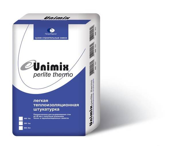 Фото Теплоизоляционная штукатурка Unimix (4,5 кг на м2 при 10 мм)