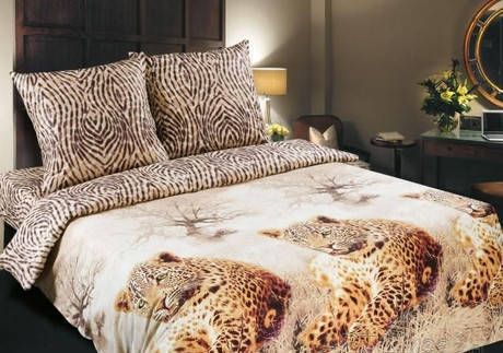 Фото 4. Комплект постельного белья "Леопарды", поплин.
