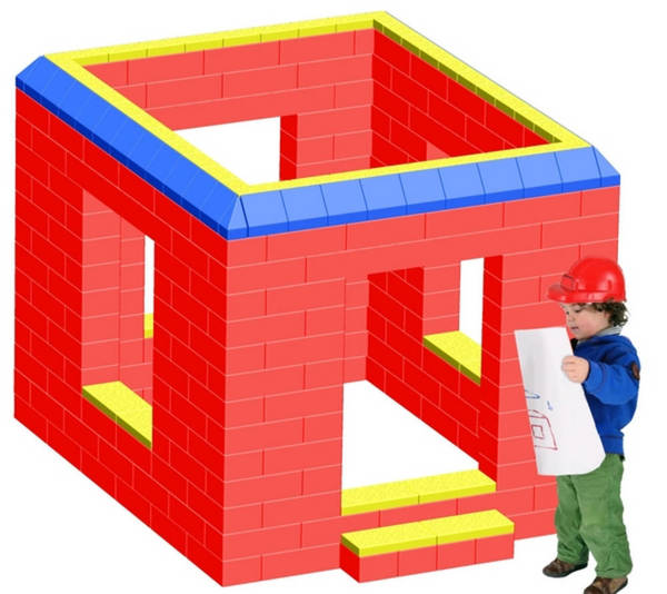 Фото Детский игровой Домик большой красный
