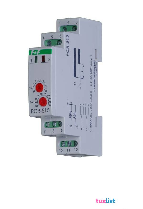 Фото Реле времени PCR-515 0,1с - 24ч, с задержкой выключения