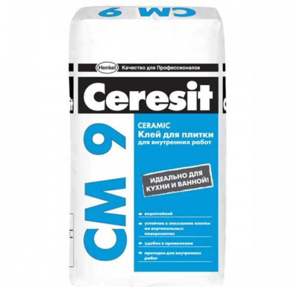 Фото Ceresit CM9 Клей для тонкослойного крепления плитки