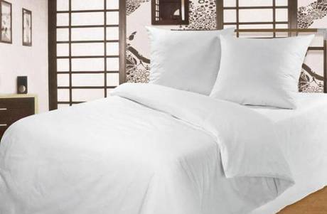Фото 1,5 спальный Комплект постельного белья бязь белая