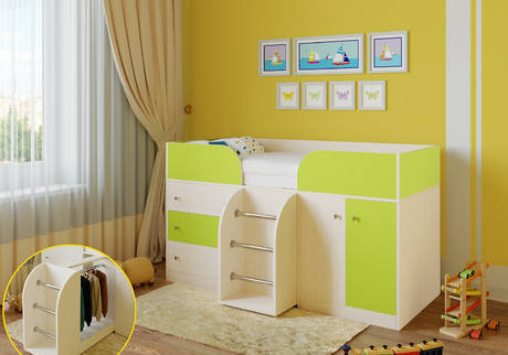 Фото Кровать чердак детская мебель "Астра-5"