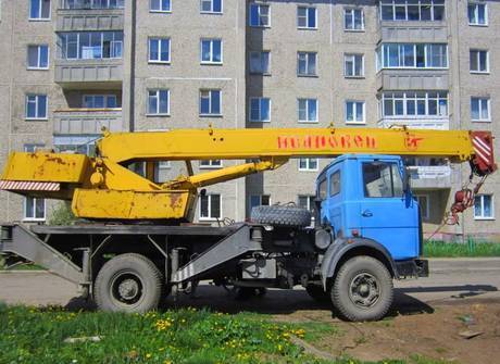 Фото Услуги автокрана МАЗ, с грузоподъёмностью стрелы 14 тонн