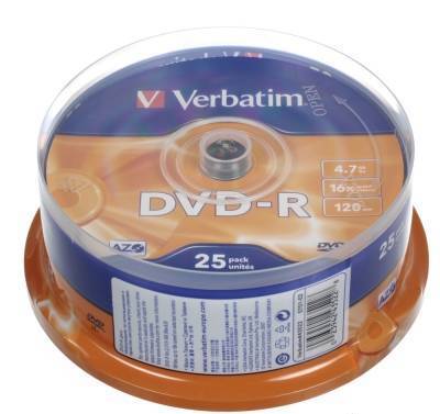 Фото Диски однократной записи DVD R Disc Verbatim 4.7Gb 16x