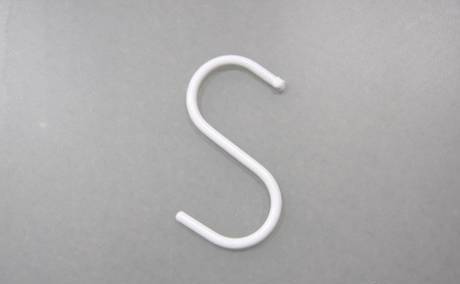 Фото Крючок на решетку "S", цвет белый